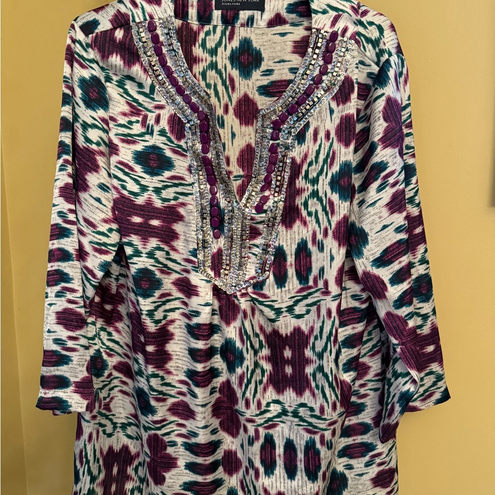 Embellished Multicolor Women's Top